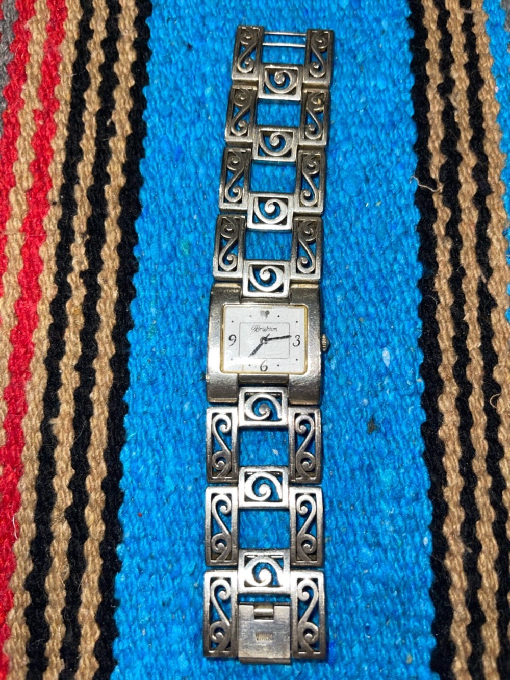 Brighton Silver Scroll Link Bracelet Watch